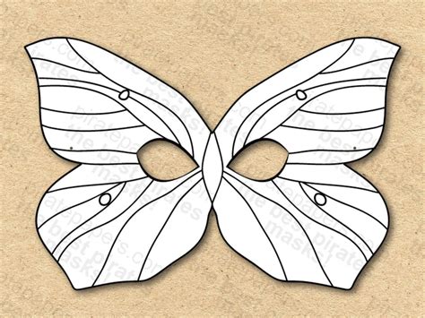 Butterfly Mask Printable Coloring Brimstone Paper Diy For Etsy