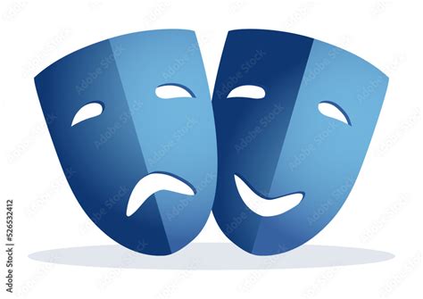 Sad and happy face mask Stock Vector | Adobe Stock