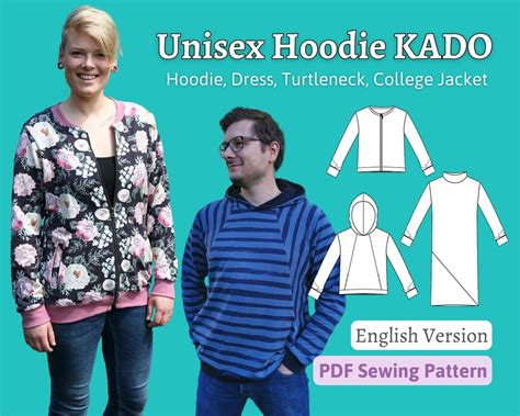 Easy Sewing Pattern Hoodie Sewing Pattern Hoodie For Beginner Sewing Pattern Women Blouson