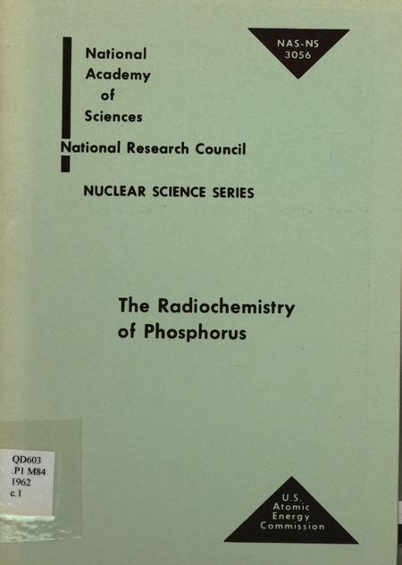 The Radioactive Nuclides of Phosphorus | Radiochemistry of Phosphorus ...