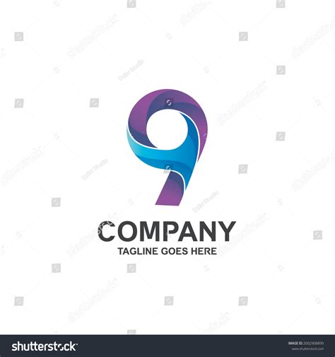 Number 9 Logo Design Vector Stock Vector (Royalty Free) 2002908899 ...