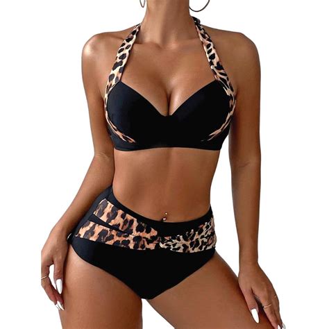 Leopard Custom Print Swimwear Underwire Push Up Bikini Supplier Unijoy