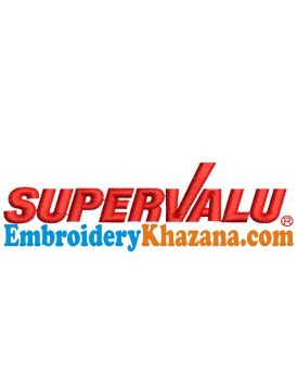 SuperValu Logo Embroidery Design | SuperValu Brand Logo Embroidery