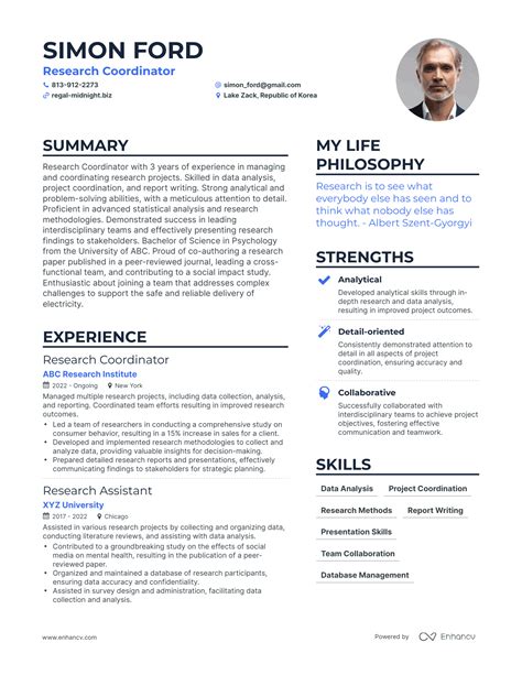 Successful Research Coordinator Resume Examples And Writing Tips For