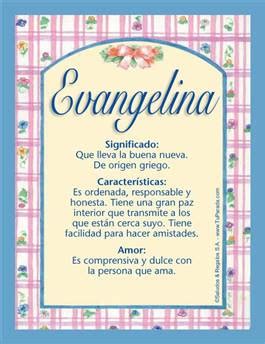 Significado Del Nombre Evangelina Mundo Nombres