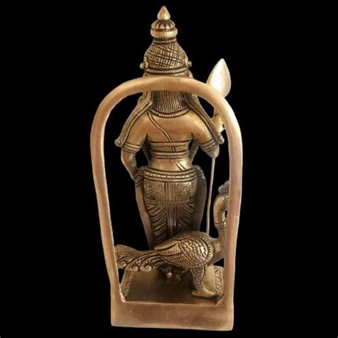 Golden Gold Plated Murugan Brass Malaysia Muruga Idol For Worship