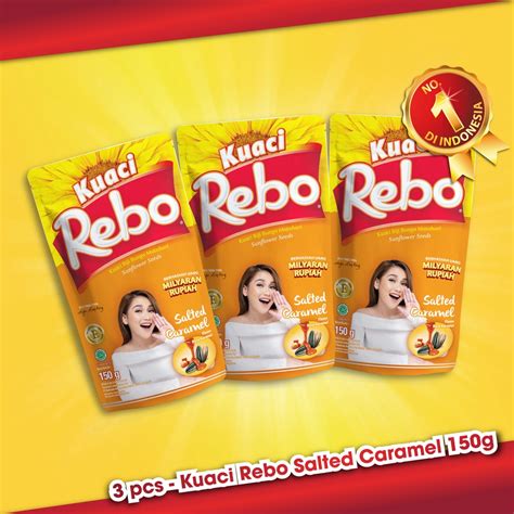 Jual Rebo Kuaci Bundling 3 PCS Varian Rasa Caramel 150 Gram Shopee