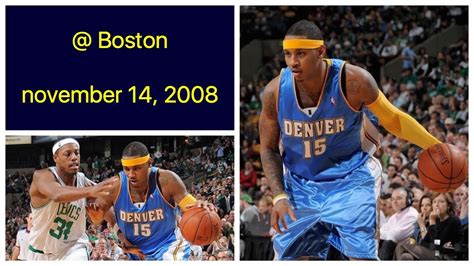 Carmelo Anthony Pts Boston Celtics Highlights November