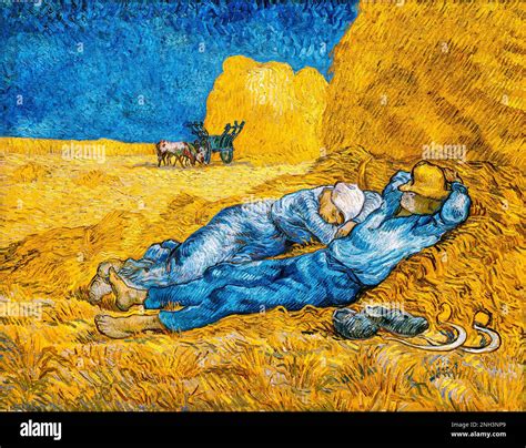 Vincent Van Gogh S The Siesta 1890 Famous Painting Stock Photo Alamy