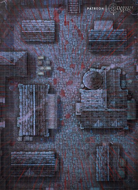 The Old Town 29x40 Darkest Maps Dungeon Maps Dnd World Map