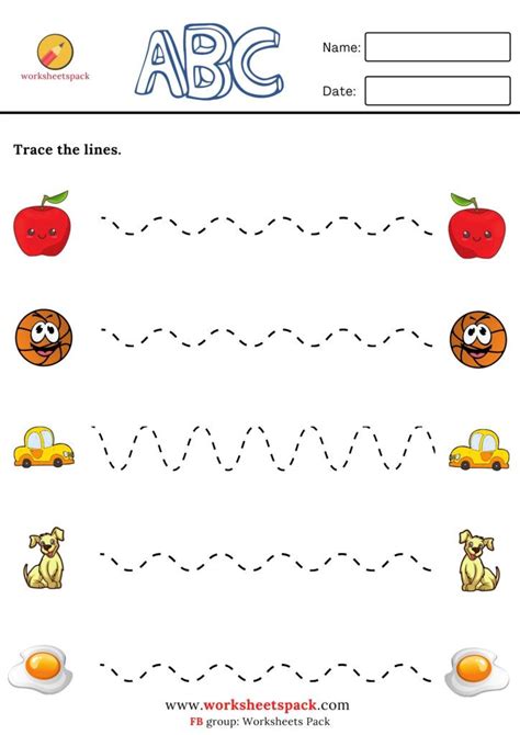 Tracing Lines Worksheets For Preschool Printable And Online