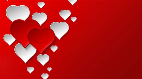 Red White Hearts In Red Background Hd Valentine Wallpapers Hd Wallpapers Id 60416