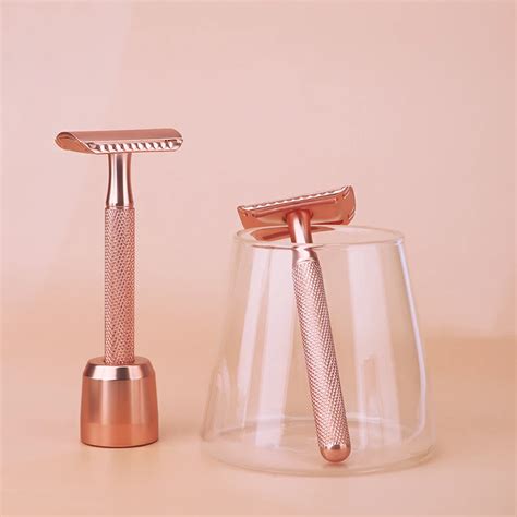 Elegant Rose Gold Double Edge Safety Razor Guangzhou Weidi Technology Co Ltd