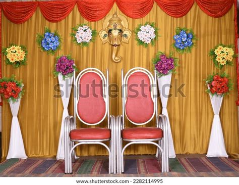 Indian Wedding Stage Flower Decoration Props Stock Photo 2282114995 ...