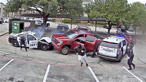 Dallas Police Shoot Armed Suspect After Stolen Pickup Truck Rams