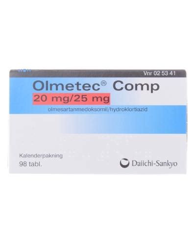 Olmetec Comp Tablett Filmdrasjert 20 Mg25 Mg 98stk Apotek 1