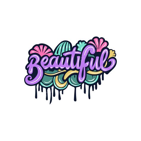 Hermosa Tipograf A De Letras De Graffiti Vector Png Dibujos Hermoso