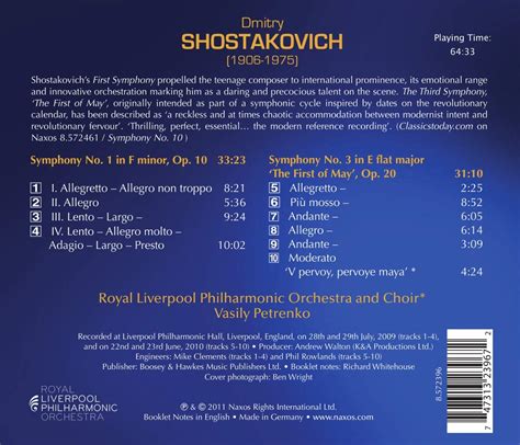 Royal Liverpool Po Vasily Petrenko Dmitry Shostakovich Symphony No