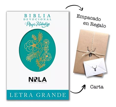 Biblia Devocional Mujer Verdadera Nbla Aqua Letra Grande Libreria