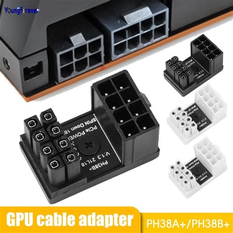 Pc Atx Pin Female To Pin Male Degree Angled Power Adapter For