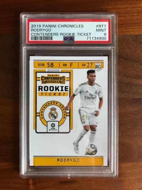 Rodrygo Real Madrid Panini Chronicles Contenders Rookie Ticket Psa