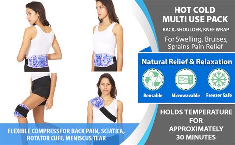 FOMI Care Premium Hot Cold Gel Bead Ice Pack Pain Relief For Lower Back Shoulder Knee Bicep