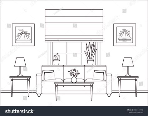 14,190 Home interior coloring pages Images, Stock Photos & Vectors | Shutterstock