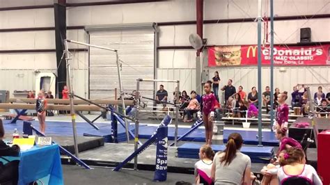 Level 6 Gymnastics 2014 8 Year Old Thamerins Bar Routine Youtube