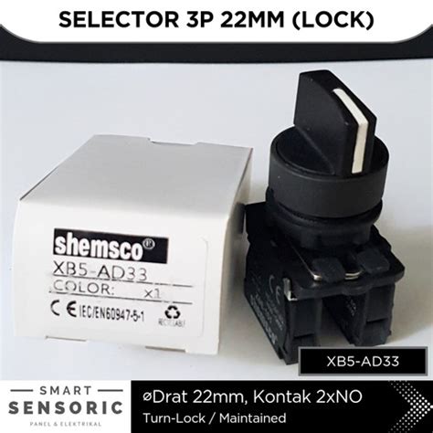 Jual Selector Switch XB5 AD33 22mm BD33 3 Posisi Shemsco Schneider