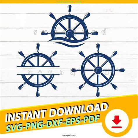 Ship Wheel Svg Png Symbol Anchor Ship Wheel Vector Cricut