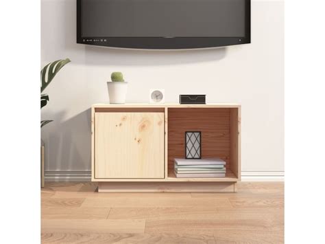 Vidaxl Meuble Tv X X Cm Bois De Pin Massif Conforama