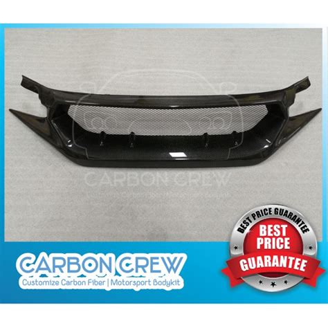 Honda Civic FC FK8 Js Racing Front Grill Carbon Fiber Shopee Malaysia