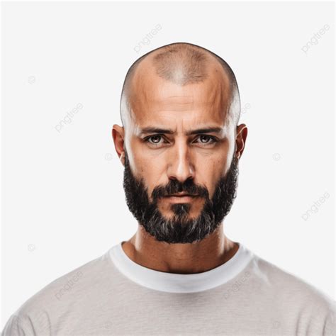 Um Homem Barba E Camisa Branca Que Diz Careca Png Um Homem