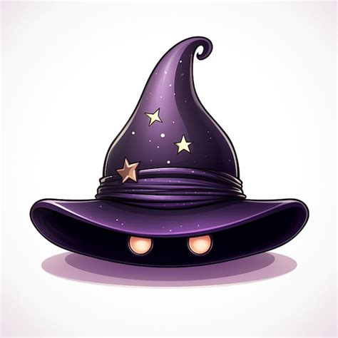 Premium AI Image A Purple Witch Hat With Stars On It