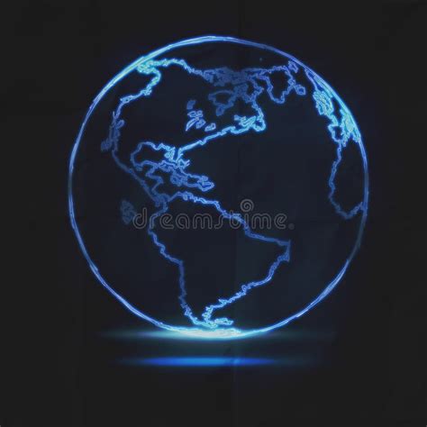 Abstract Glowing World Map Stock Illustration Illustration Of Night