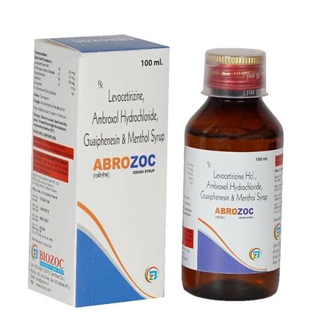 Abrozoc Allopathic Levocetirizine Ambroxol Hydrochloride Guaiphenesin