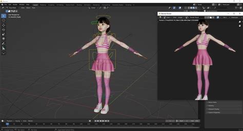 3D Model Naked Girl Asian Woman RealTime Japanese Korean Female 3D VR