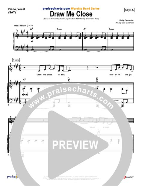 Draw Me Close Sheet Music Pdf Andy Park Praisecharts