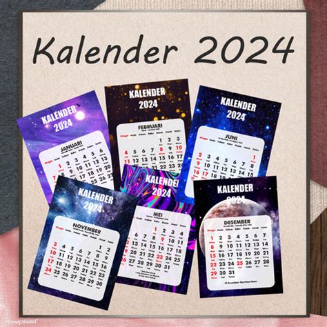 Jual A Bulanan Kalender Dinding 2024 Spiral Klem Custom Aesthetic