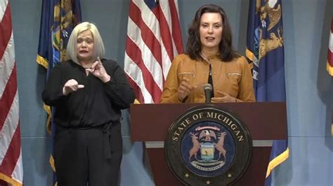 Michigan Gov. Gretchen Whitmer updates on COVID-19 Monday afternoon as ...