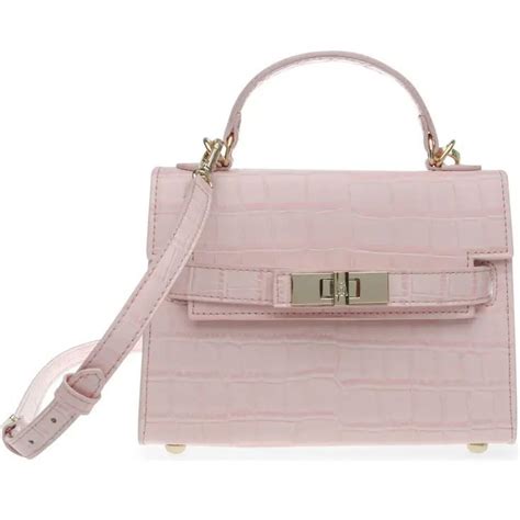 For The Aspinal Of London Small Croc Midi Mayfair Bag In Lilac Princess