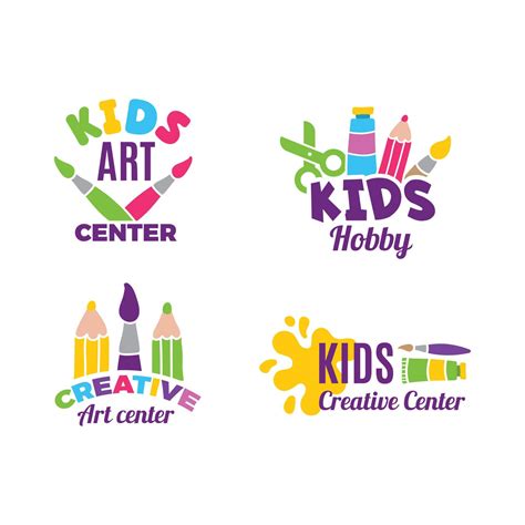 Creative Kids Logo Craft Painting Creativity Class Children Identity