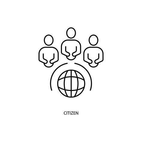 citizen concept line icon. Simple element illustration. citizen concept