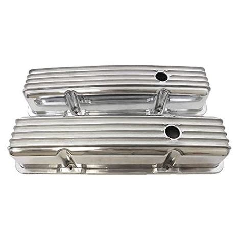 Snapklik Company R Tall Finned Polished Aluminum Valve Cover