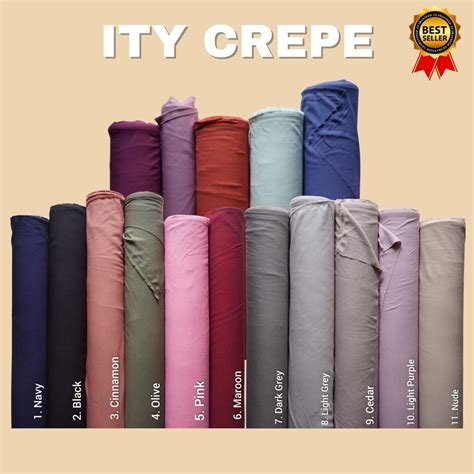 Jual Kain ITY Crepe ITY Crep Dan Moss Crepe MossCrepe WollyCrepe Wolli