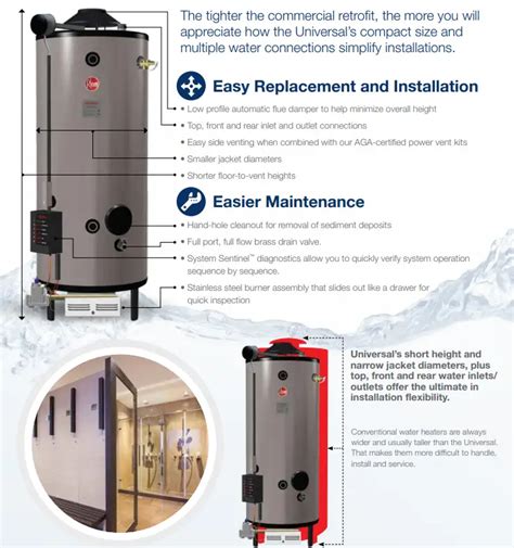 Rheem G Universal Gas Commercial Water Heater Instructions