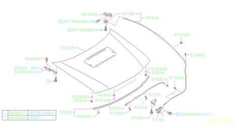 2001 Subaru Impreza L Sedan Hood Seal Front Seal Used For The Hood