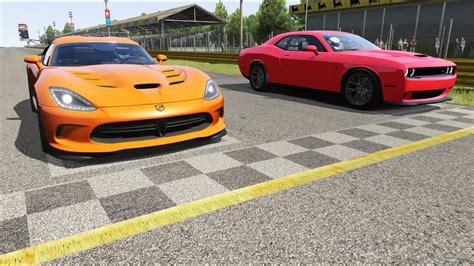 Dodge Challenger Srt Hellcat Vs Dodge Viper Ta At Monza Full Course Youtube