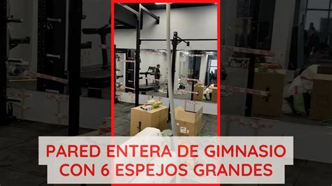 Instalaci N Sobre Pared Entera De Gimnasio Con Espejos Grandes Y A