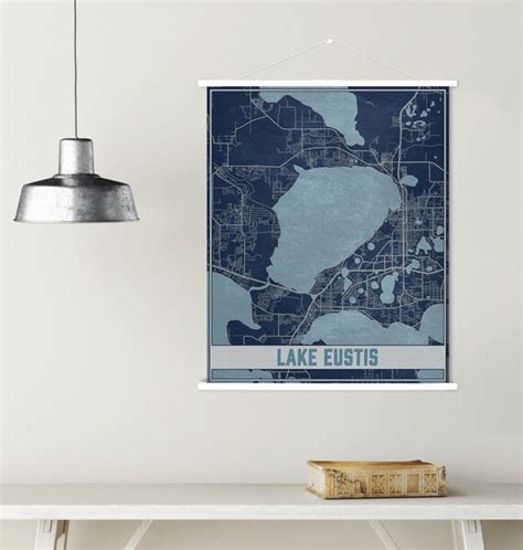 Lake Eustis Florida Map Print Lake Eustis Magnetic Poster | Etsy